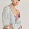 Momoni Maglieria | Cardigan Dream In Soft Mohair - Turchese