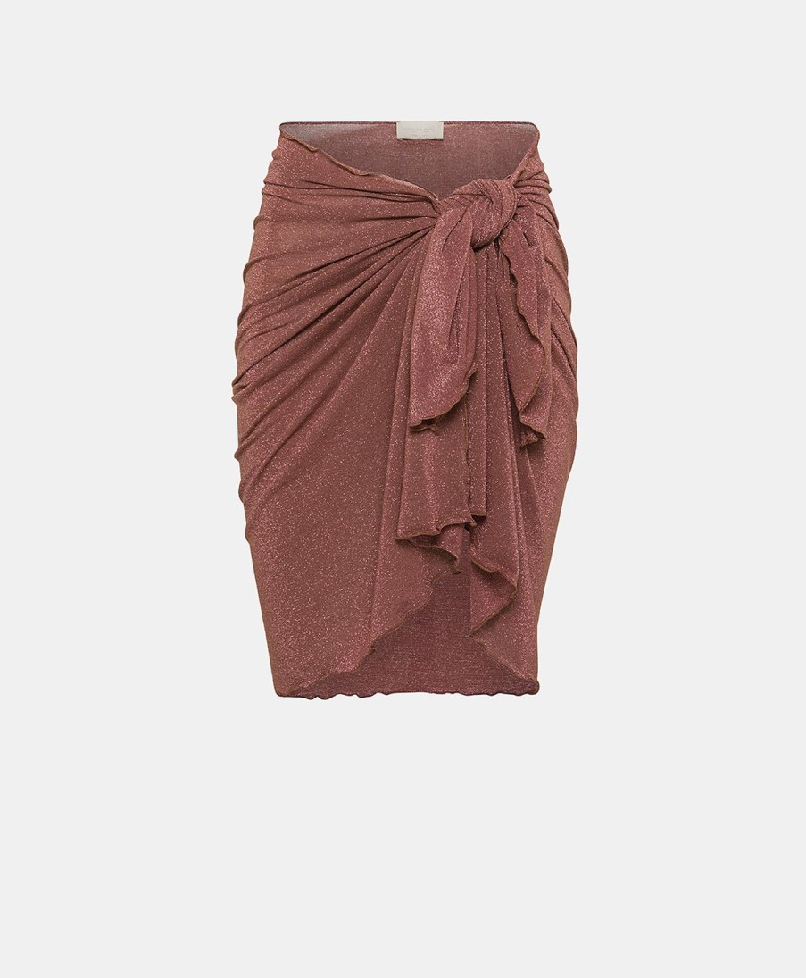 Momoni Costumi Da Bagno | Pareo Egea In Jersey Lurex - Terracotta