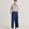 Momoni Pantaloni E Shorts | Pantaloni Grecale In Popeline - Blu