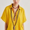 Momoni Bluse E Camicie | Camica Elafonissi In Lino - Giallo Sole