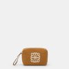 Momoni Borse E Pochette | Make Up Bag Pira In Canvas Con Ricamo - Brandy