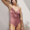 Momoni Body E Tute | Body Tore In Tulle - Rosa Antico