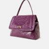 Momoni Borse E Pochette | Borsa Flore In Pelle Naplack - Mirtillo