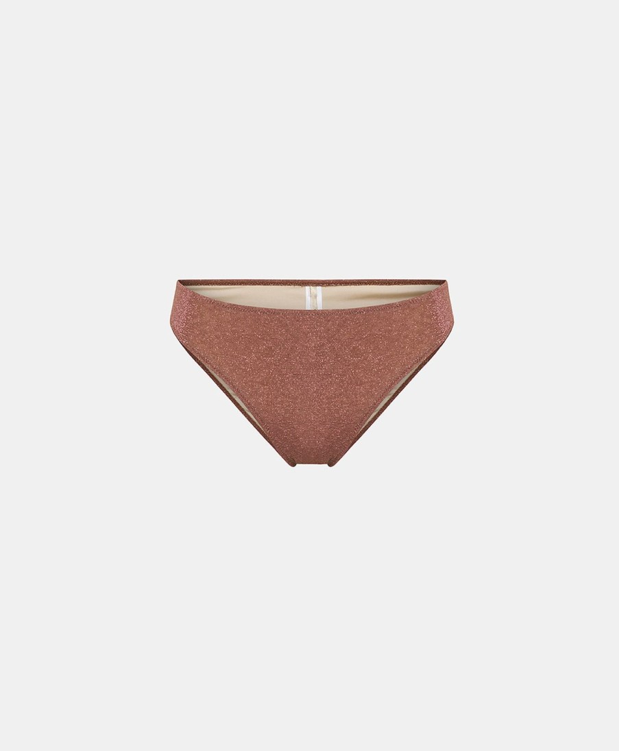 Momoni Costumi Da Bagno | Costume Madi Slip In Jersey Lurex - Terracotta