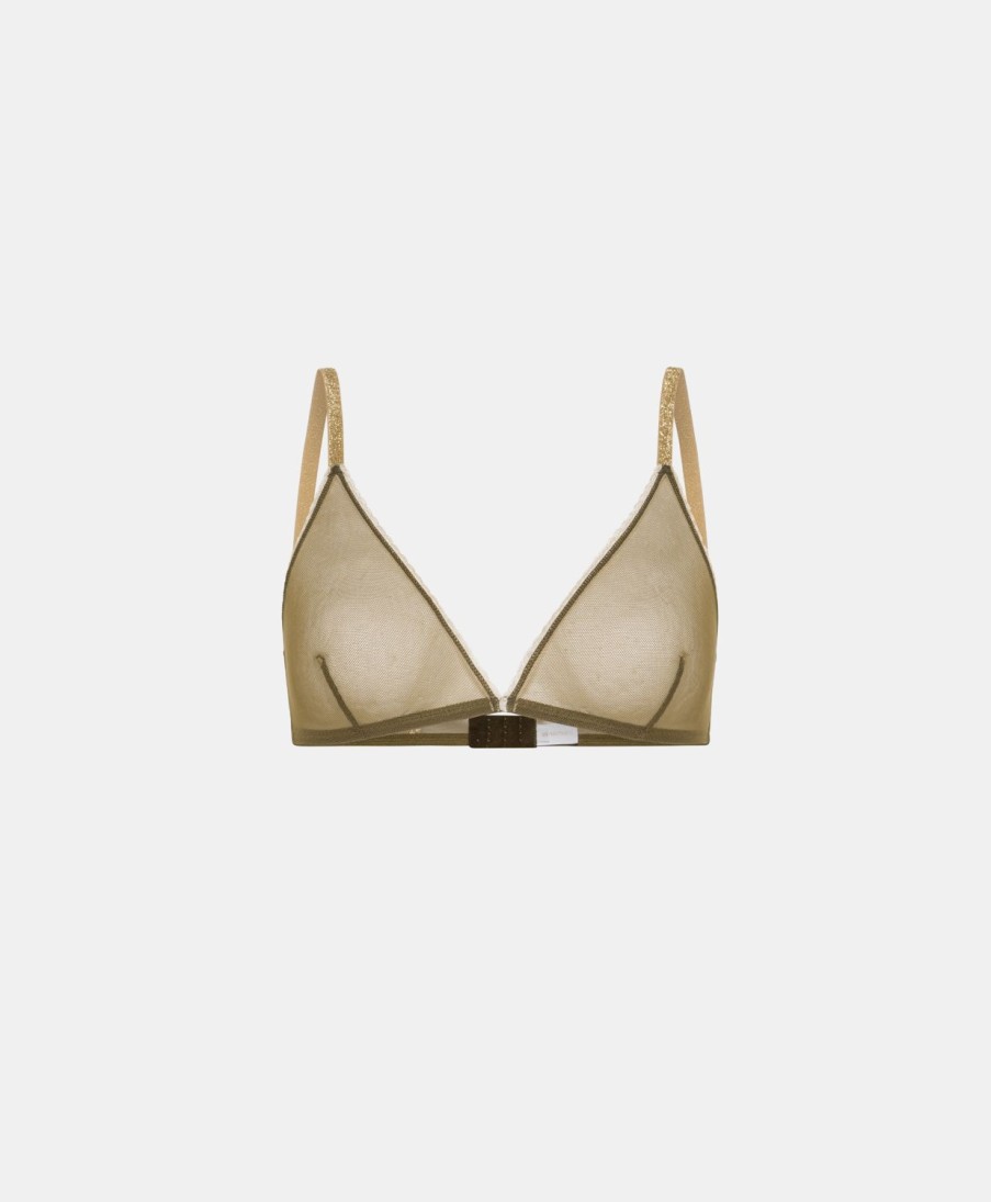 Momoni Reggiseni | Reggiseno Amethist In Tulle - Oliva