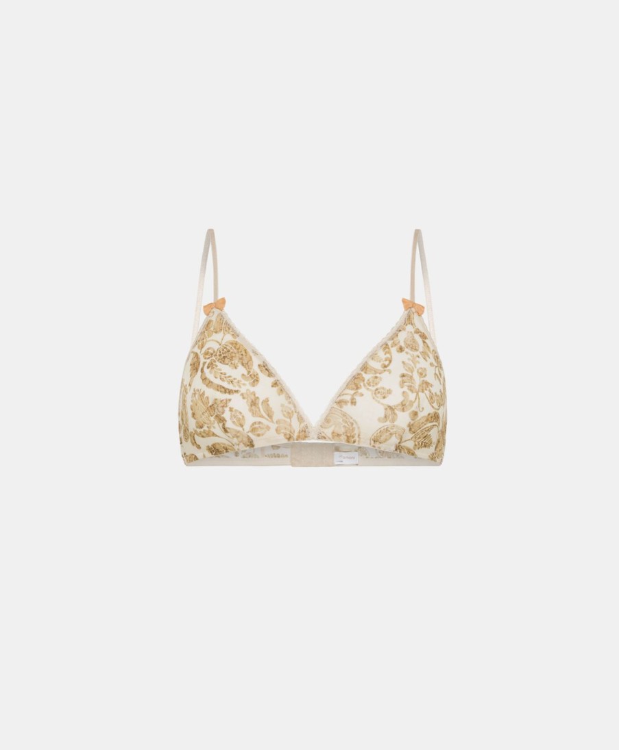 Momoni Reggiseni | Reggiseno Amethist In Nylon Stampato - Panna / Multicolor