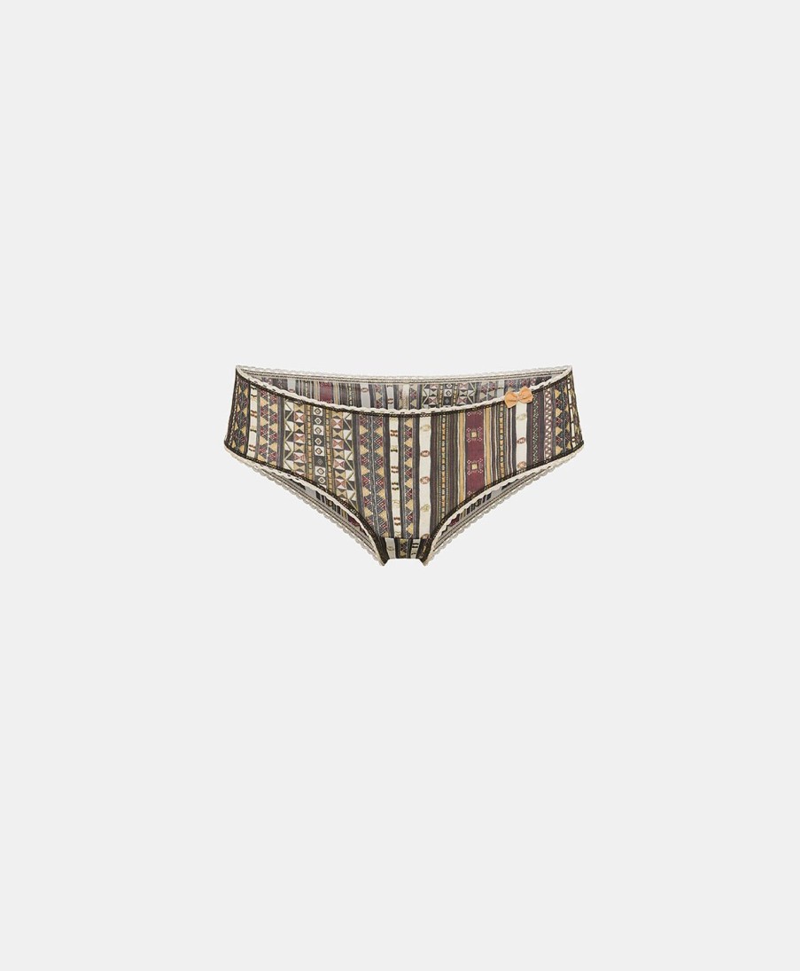 Momoni Slip | Slip Amaca In Nylon Stampato - Nero Multicolor