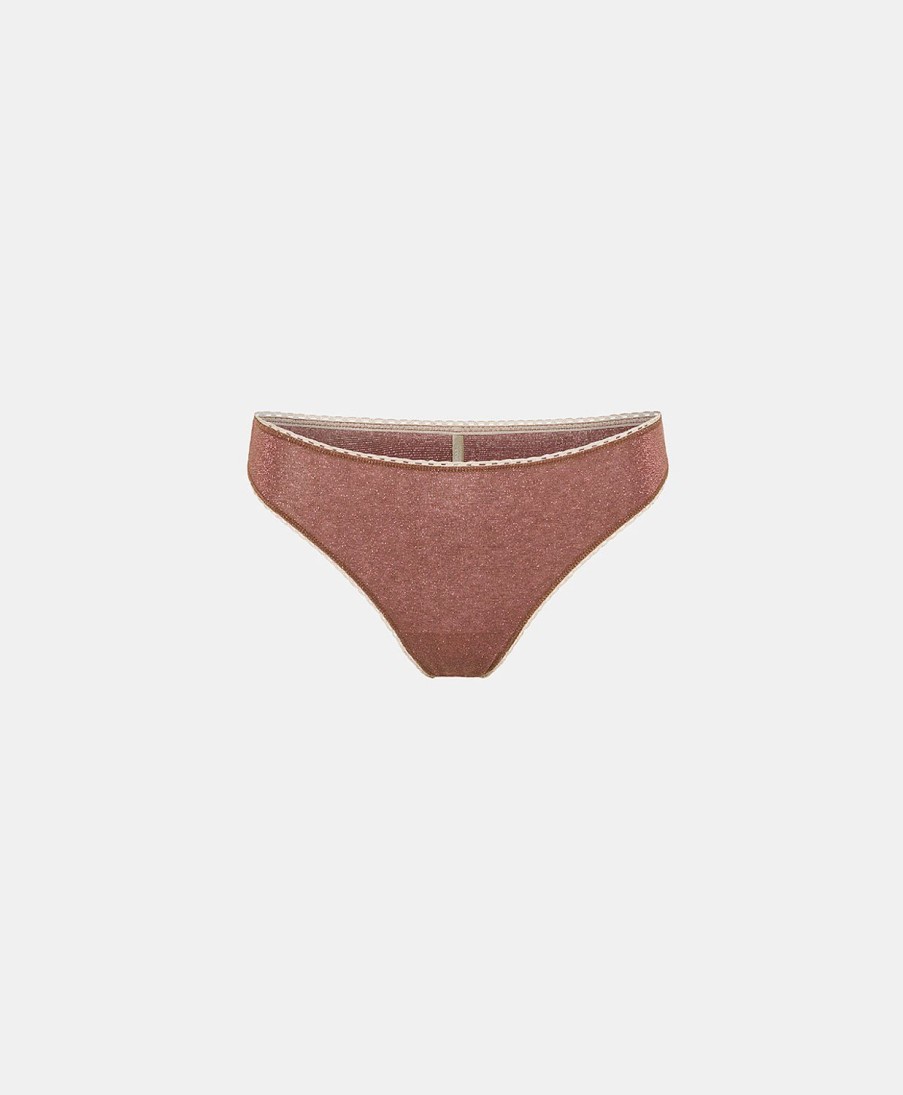 Momoni Slip | Slip Arca In Jersey Lurex - Terracotta