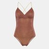 Momoni Costumi Da Bagno | Costume Intero Summer In Jersey Lurex - Terracotta/Acido