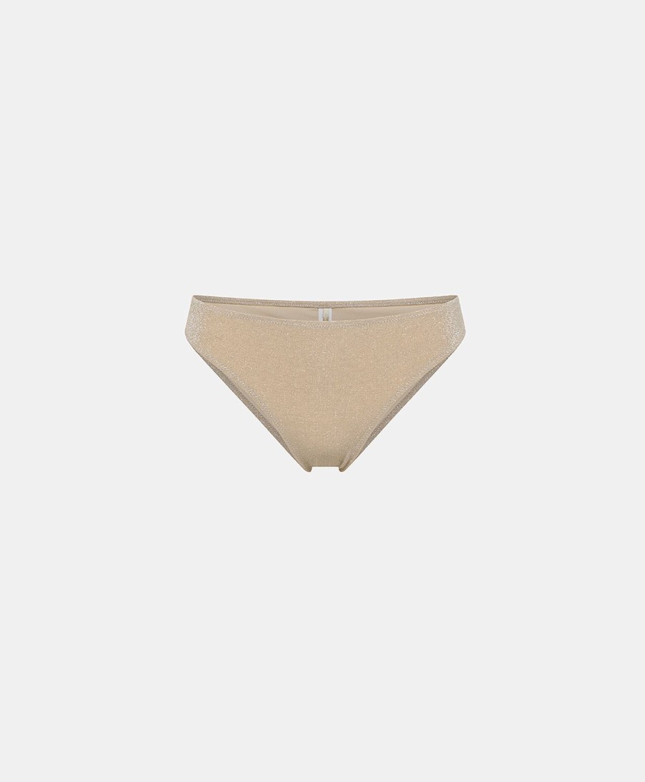 Momoni Costumi Da Bagno | Costume Madi Slip In Jersey Lurex - Sabbia