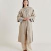 Momoni Trench E Cappotti | Cappotto Calla A Stuoia Lurex - Sabbia Multicolor