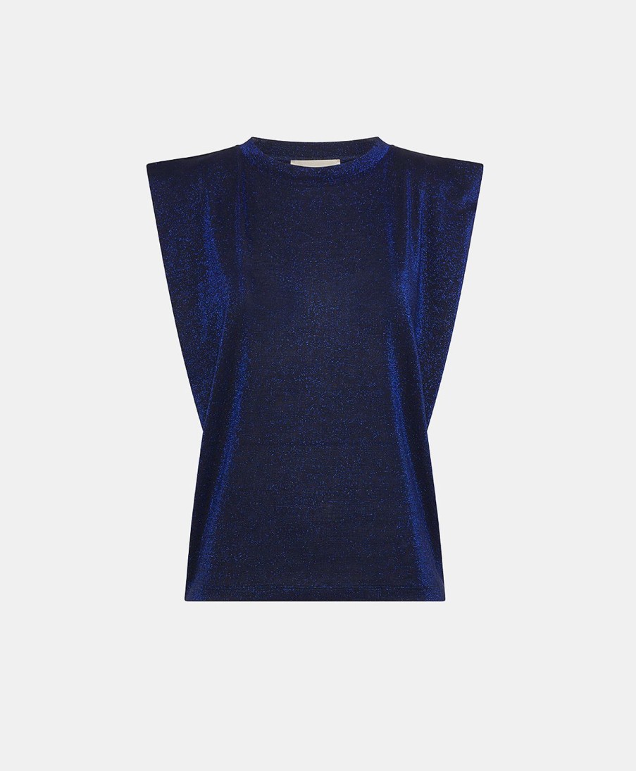 Momoni T-Shirts E Top | Tshirt Enna In Jersey Lurex - Bluette