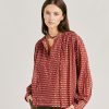 Momoni Bluse E Camicie | Blusa Gipsofilia In Voile Di Cotone Stampato - Rosso