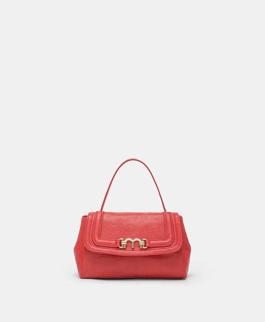 Momoni Borse E Pochette | Borsa Petit Flore In Pelle - Rosso