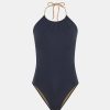 Momoni Costumi Da Bagno | Costume Intero Innamorata Con Spalline Intrecciate - Blu Notte