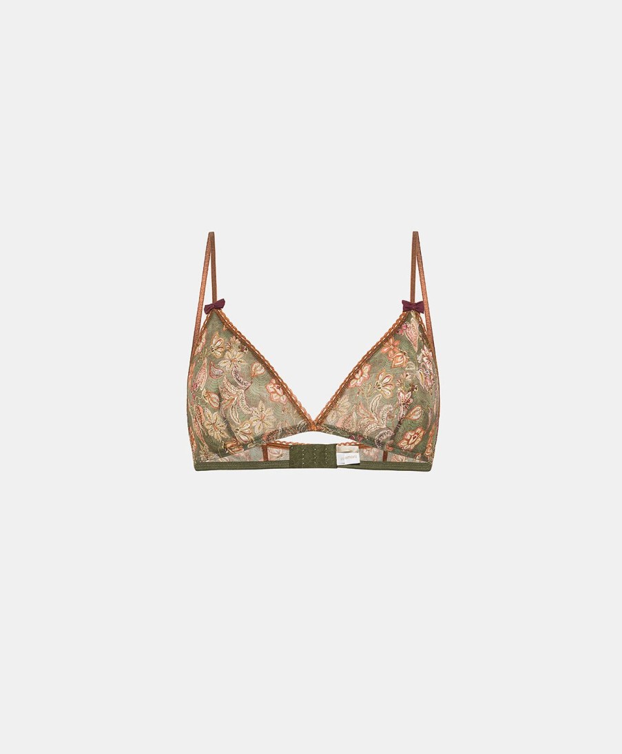 Momoni Reggiseni | Reggiseno Amethist In Nylon Stampato - Army Multicolor