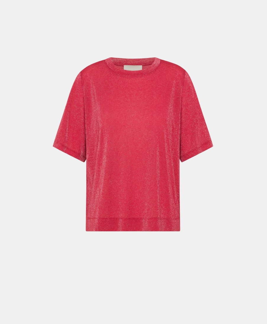 Momoni T-Shirts E Top | Thirt Iora In Jersey Lurex - Magenta