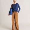 Momoni Pantaloni E Shorts | Pantaloni Olivina In Gabardina - Caramello