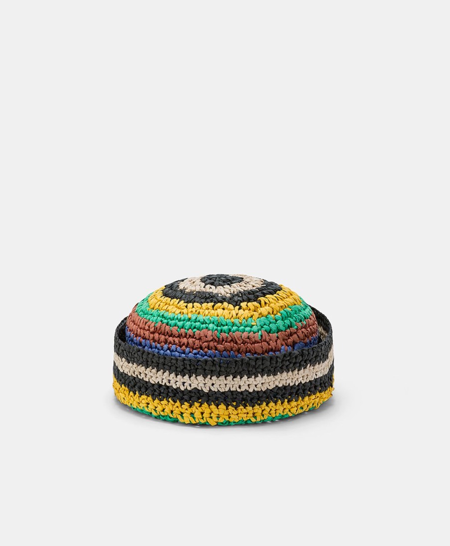 Momoni Cappelli | Cappello Conejitax In Raffia A Righe - Multicolor