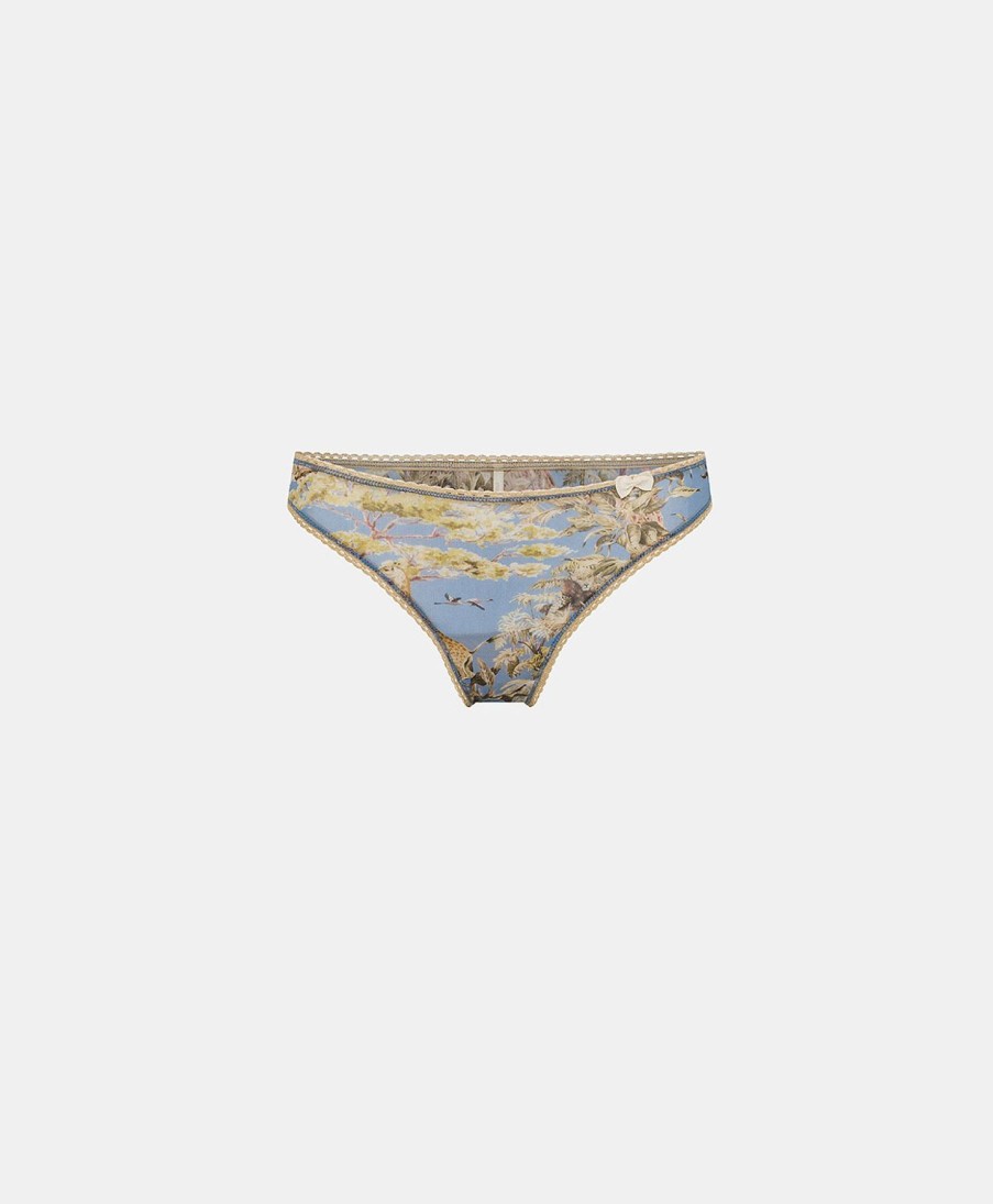 Momoni Slip | Slip Arca In Nylon Stampato - Ceruleo Multicolor