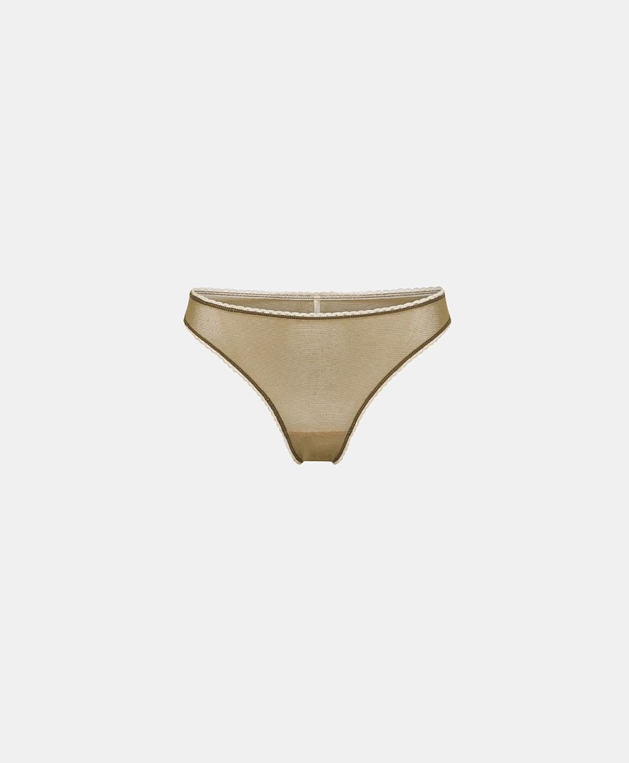 Momoni Slip | Slip Arca In Tulle - Oliva