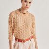 Momoni Maglieria | Maglia Campanula In Soft Mohair - Arancio