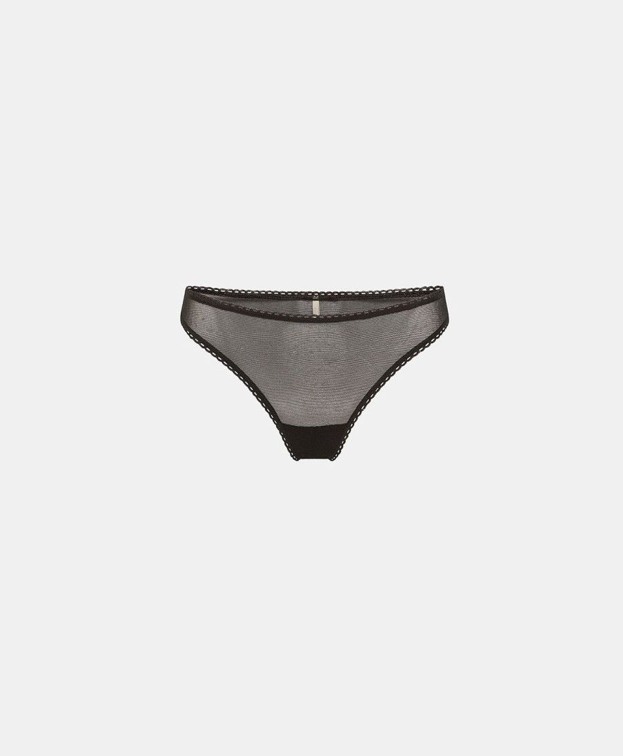 Momoni Slip | Slip Arca In Tulle - Nero