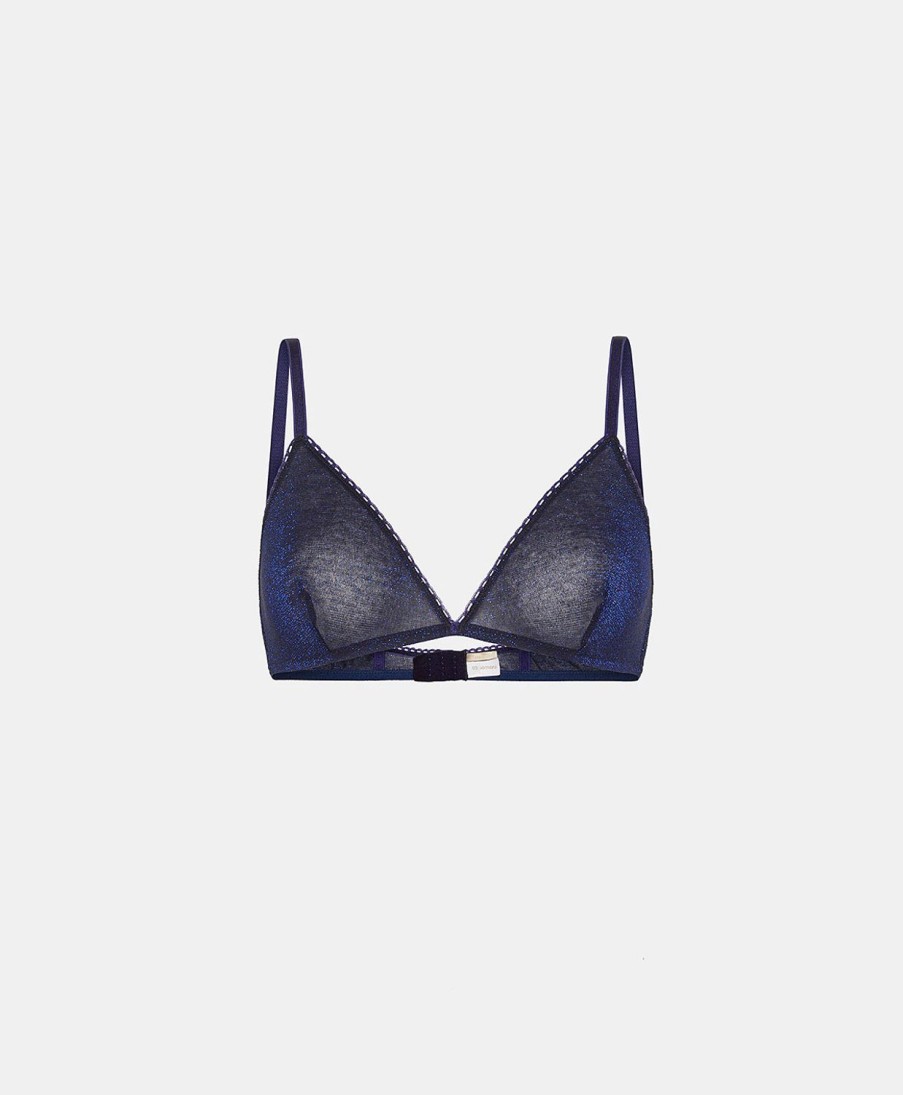 Momoni Reggiseni | Reggiseno Amethist In Jersey Lurex - Bluette