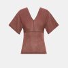 Momoni T-Shirts E Top | Tshirt Milly In Jersey Lurex - Terracotta