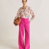 Momoni Pantaloni E Shorts | Pantaloni Candeo In Lino Cotone - Fucsia