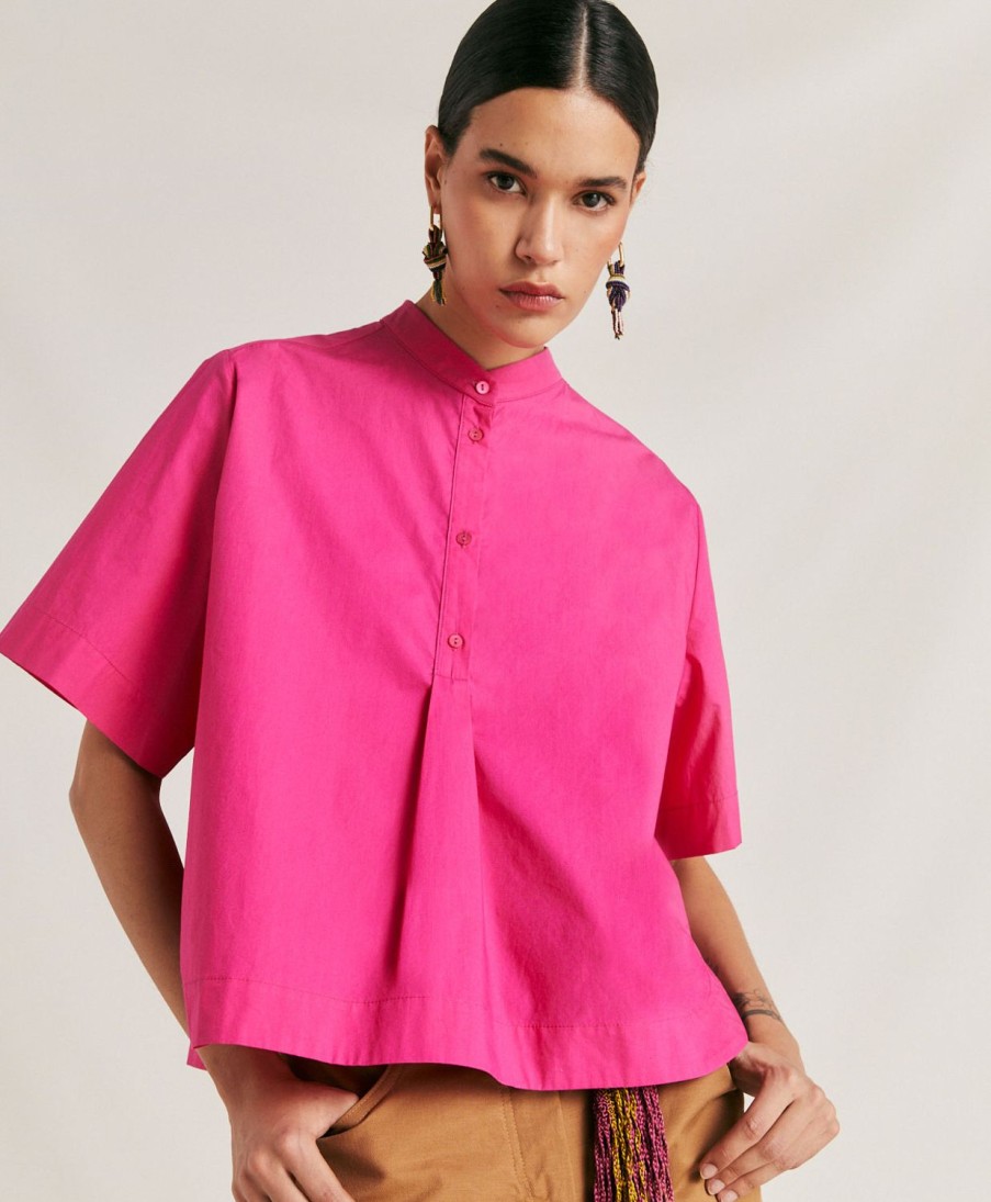 Momoni Bluse E Camicie | Blusa Mialli In Popeline - Fucsia