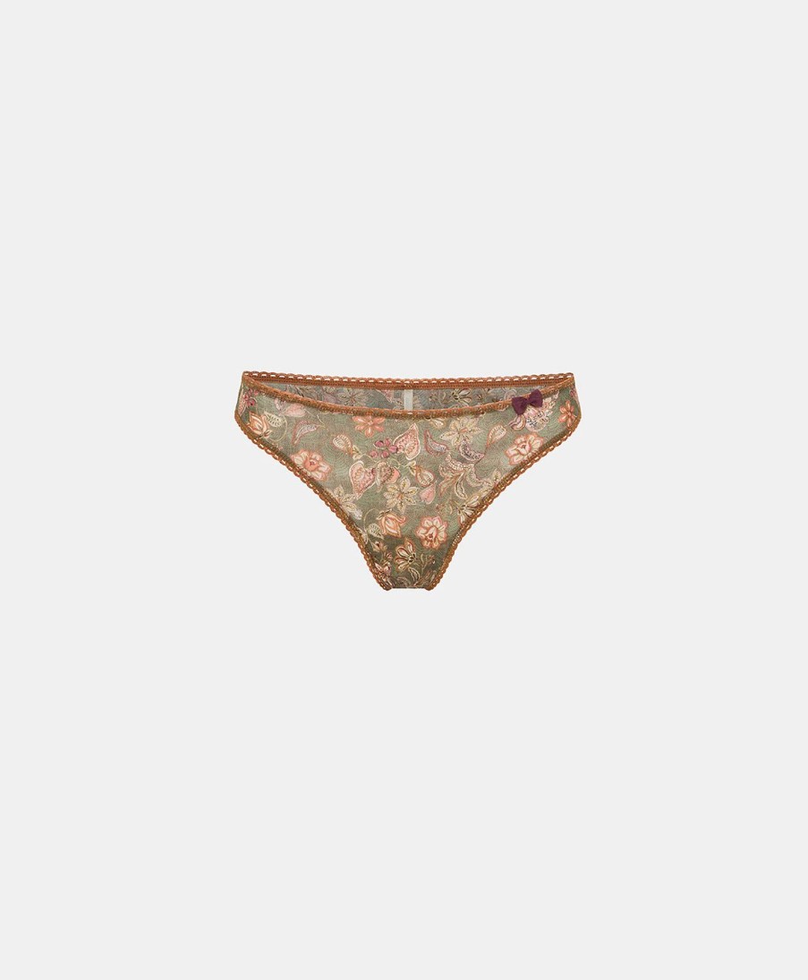 Momoni Slip | Slip Arca In Nylon Stampato - Army Multicolor