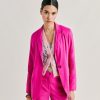 Momoni Giacche | Giacca Lunel In Lino Cotone - Fucsia