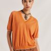 Momoni Maglieria | Maglia Edie In Lino - Arancio